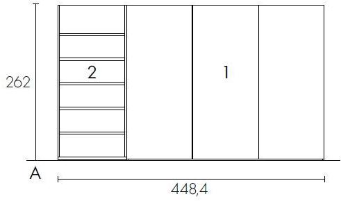 Zalf Дубовый шкаф с раздвижными дверцами Combi system sun-id-1488072 - Вид №3