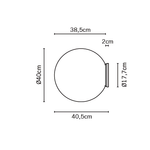 Светильник настенно-потолочный белый 40 см Lumi Sfera F07G3101 FABBIAN  00-3882536 Белый  - Вид №5