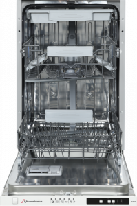 SLG VI4210 Узкая, 84.5x45x55 см, 10 комплектов, 6 программ, расход 9л, электронное управление/led дисплей, антибактериальный фильтр, 3-я корзина easy tray, 1/2 загрузка, защита от утечки leakage protection, таймер Schaub Lorenz