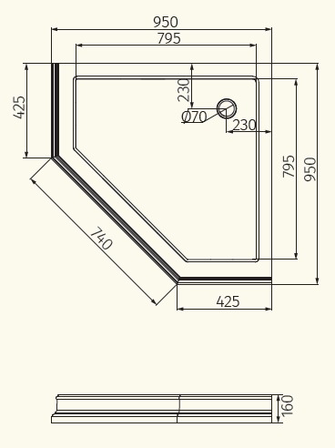 24589 Поддон душевой Migliore Diadema - Вид №3