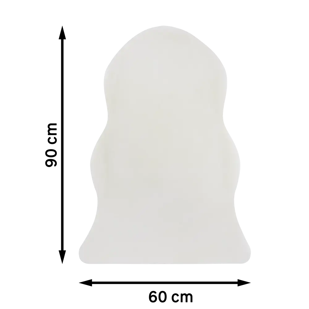 INSPIRE BIANCA - Искусственная шкура белого цвета 60x90 см для уютного интерьера 83235383 STLM-0039664 - Вид №7