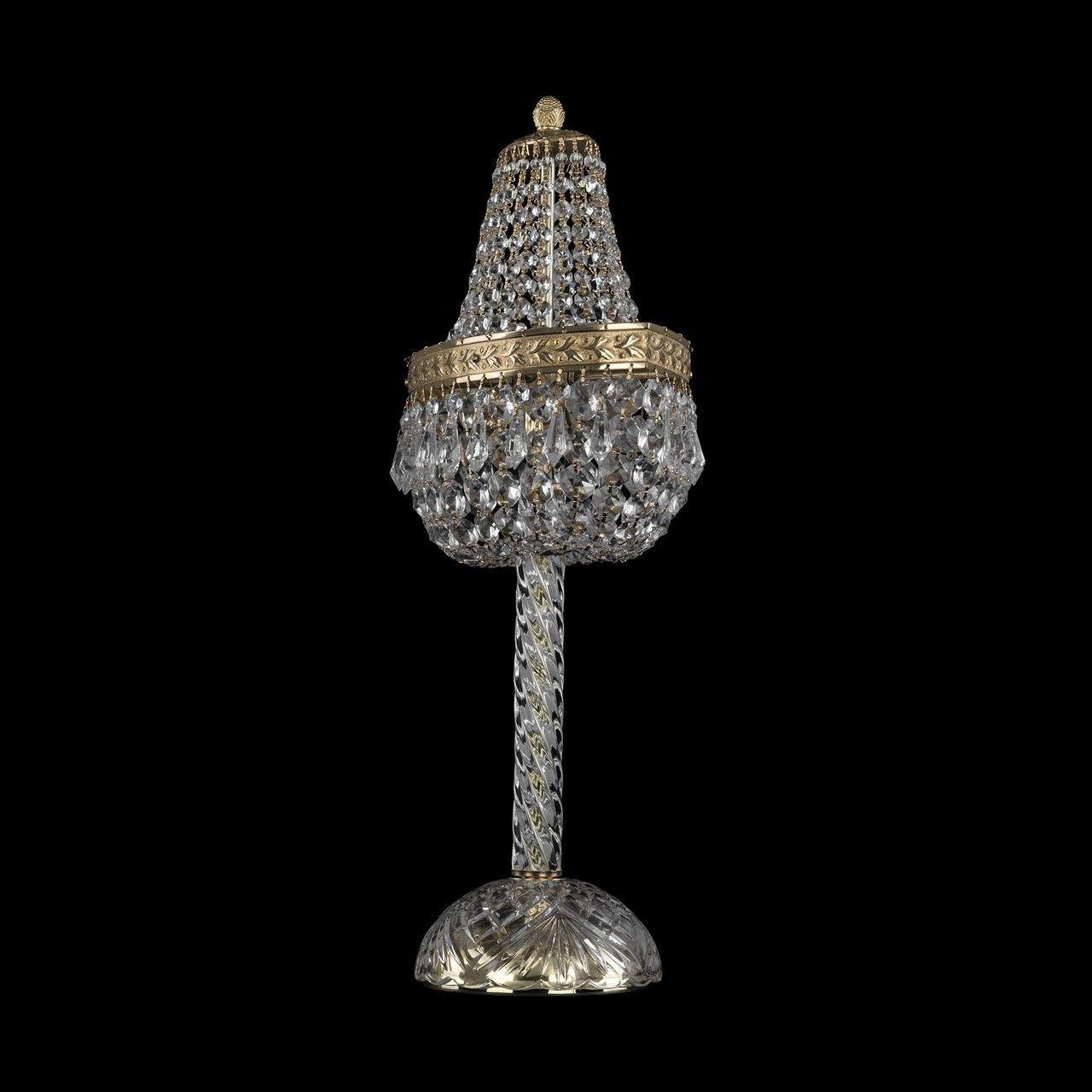 Лампа настольная хрустальная 58х35 см золотая Bohemia Ivele 19013L4/H/35IV G BOHEMIA IVELE КЛАССИЧЕСКИЕ 00-3889213 Золото;прозрачный  - Вид №1