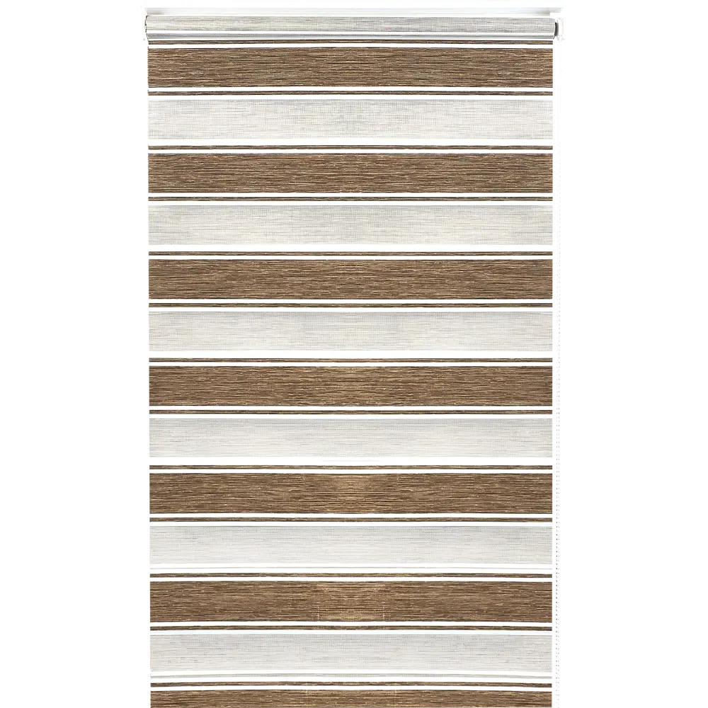 Штора рулонная день-ночь Дэли 140x175 см коричневая MIAMOZA STLM-2081238 - Вид №1