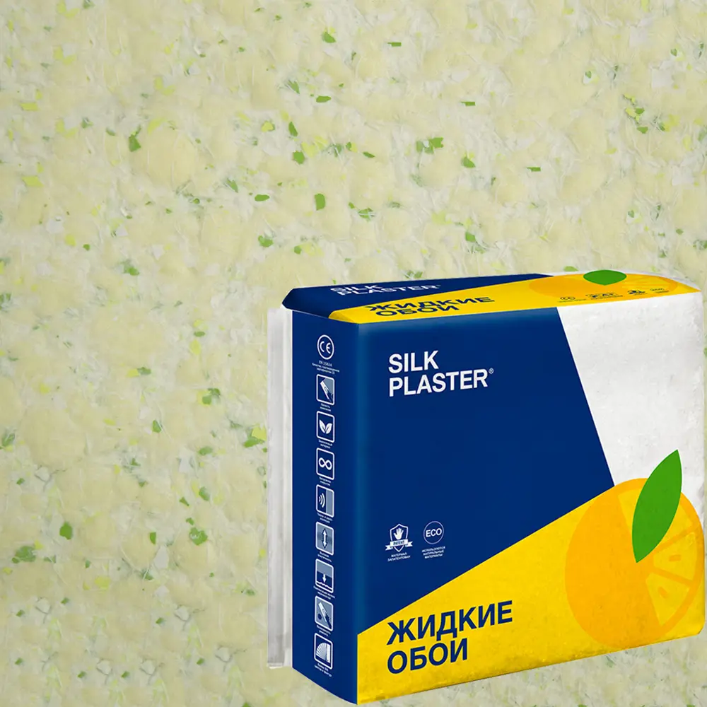 82736081 Жидкие обои Silk Plaster Absolute А401 1.1 кг цвет лимонно-желтый STLM-0035103