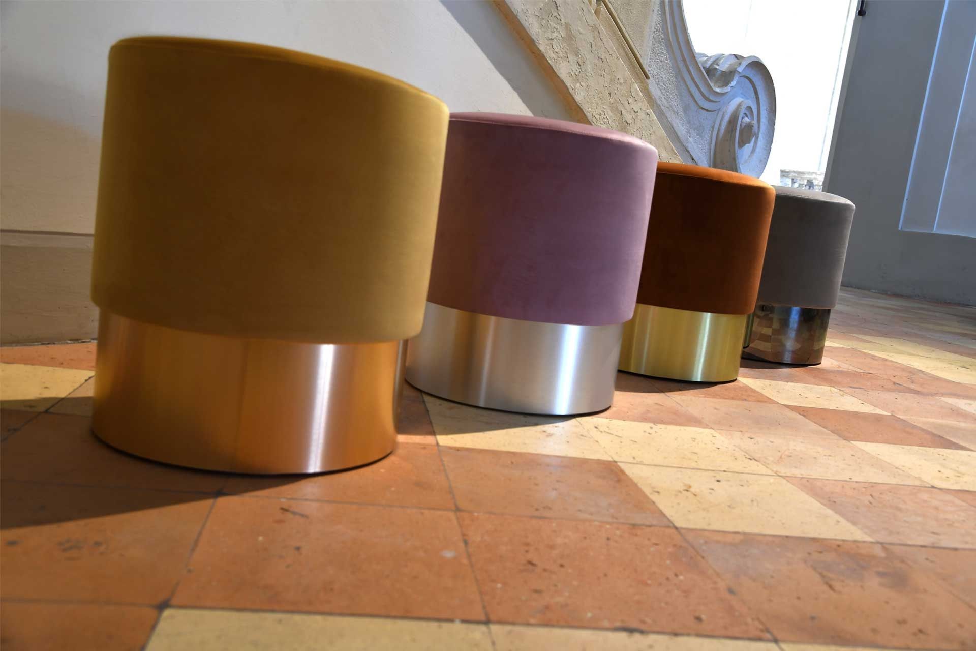 Круглый пуф из ткани Domingo Salotti CHIONE ARCH-00011143 - Вид №2