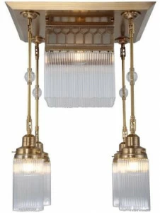 Patinas Lighting Потолочный светильник из латуни с прямым светом Berlin