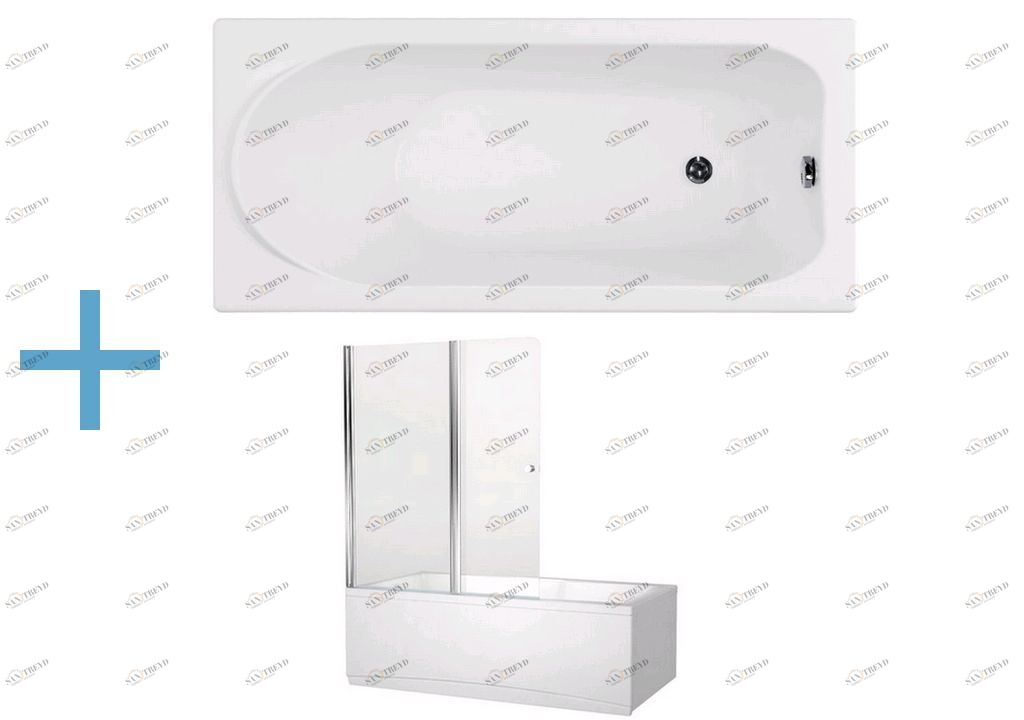 Акриловая ванна Aquanet Nord 150x70 (+ шторка Aquanet Alfa 4 NF6222-pivot) 0020401700196049