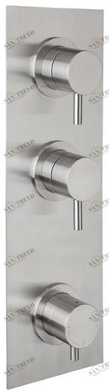 MINA Смеситель для душа на 3 отверстия из нержавеющей стали с матовой отделкой с пластиной Stiriana sun-id-1346781