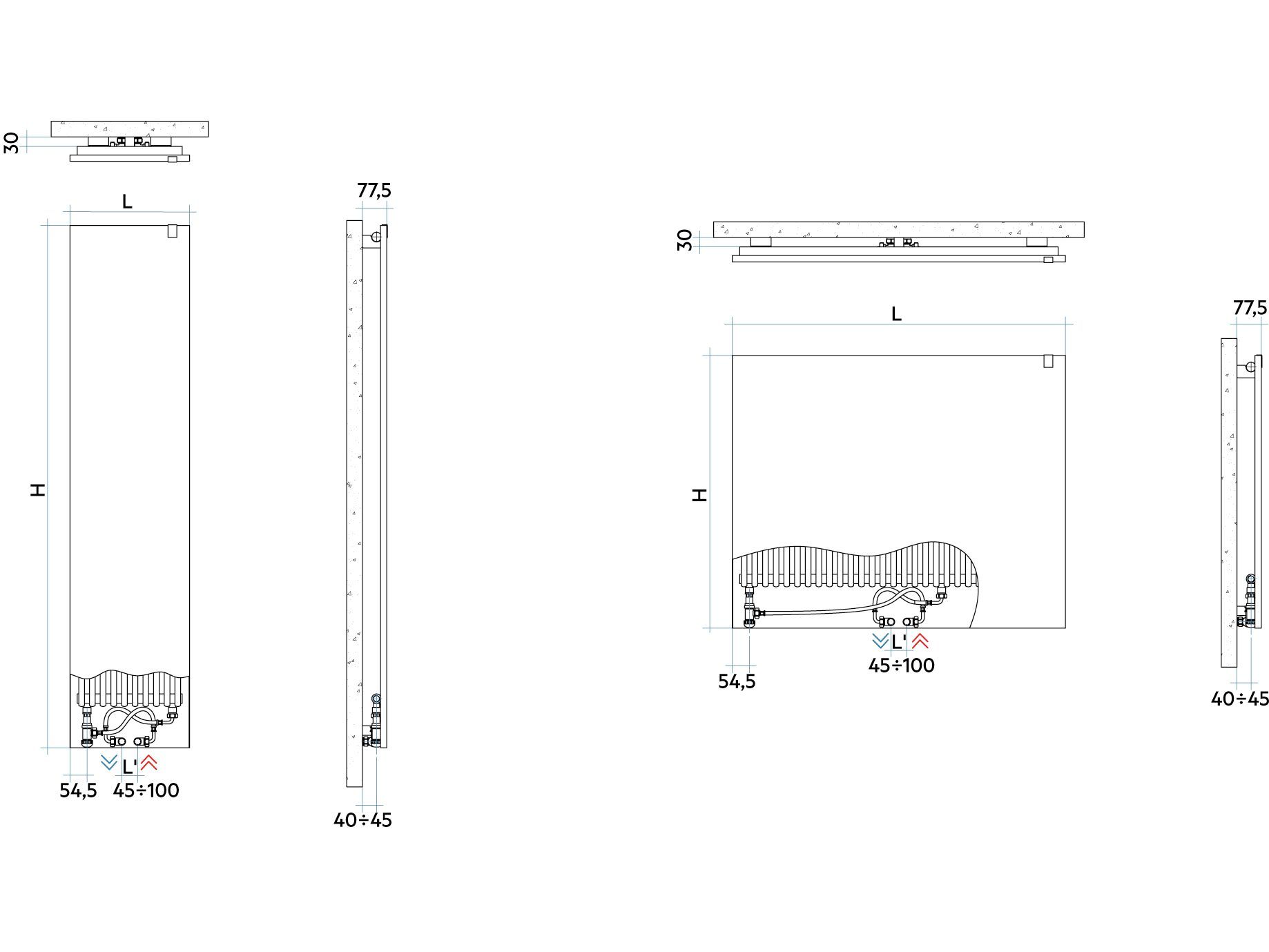 Стальная мебель излучающая пластина Irsap ARCH-00099754 - Вид №7