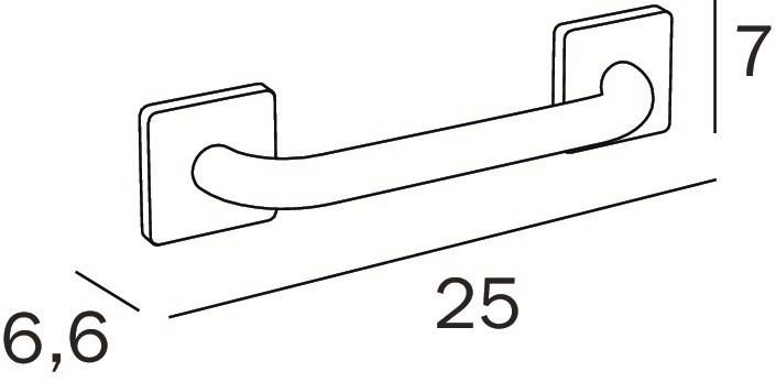 INDA® Поручень для ванной из латуни Forum quadra A30950 - Вид №1