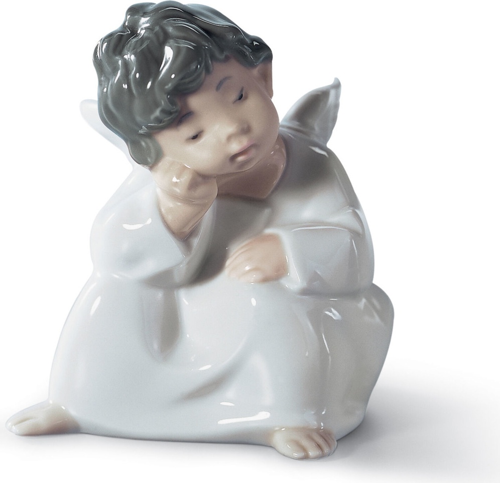 10668959 LLADRO Фигурка Lladro "Задумчивый ангел" 10x10см Фарфор Lladró 