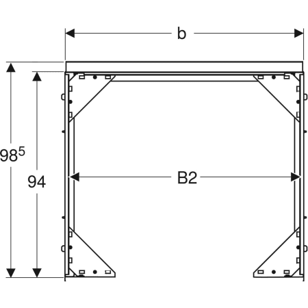 GEBERIT 111.051.00.1 Монтажная коробка Geberit Duofix для зеркального шкафа Geberit ONE  - Вид №3