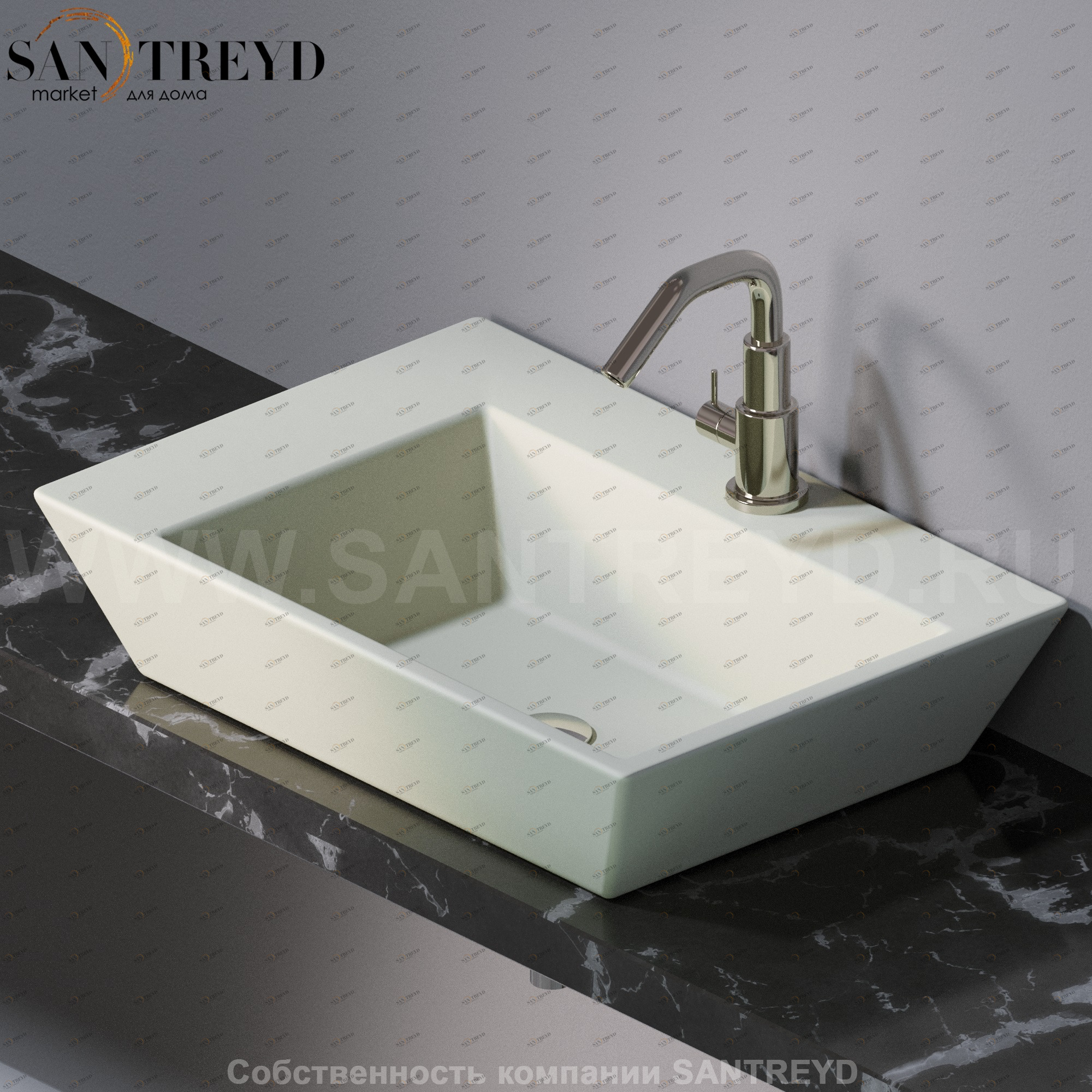 L291130 Подвесная раковина настенная прямоугольная A. e T. Italia PRISMA серая AeT ITALIA