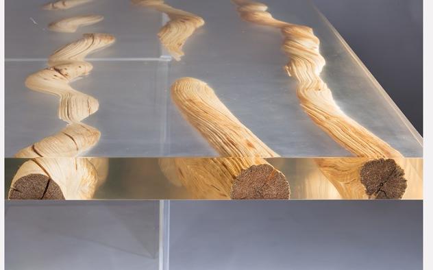 MORADA Прямоугольный обеденный стол из дерева и стекла Floating liana Floating liana dt - Вид №4