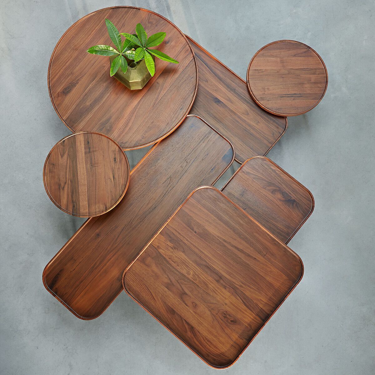 Круглый журнальный столик из грецкого ореха AMPM MAGOSIA ARCH-00051358 - Вид №10