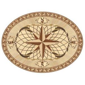 Художественный паркет Da Vinci Розетка 26-090 Дуб Селект (Гладкая) х1000диаметр мм.