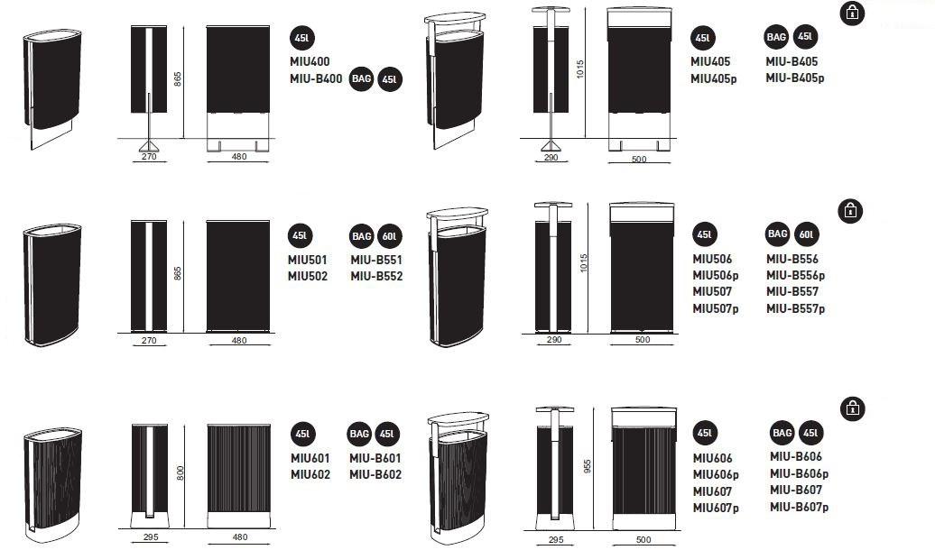 mmcité1 Контейнер для мусора из алюминия Minium Miu301  - Вид №11