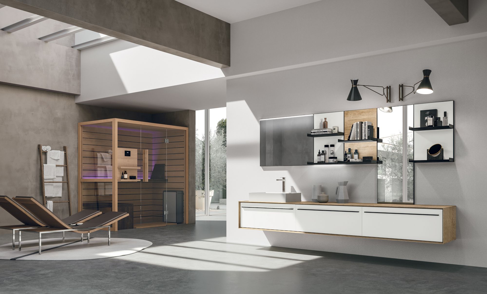 Деревянный подвесной умывальник с ящиками Gruppo Geromin Люкс ARCH-00044237 - Вид №1