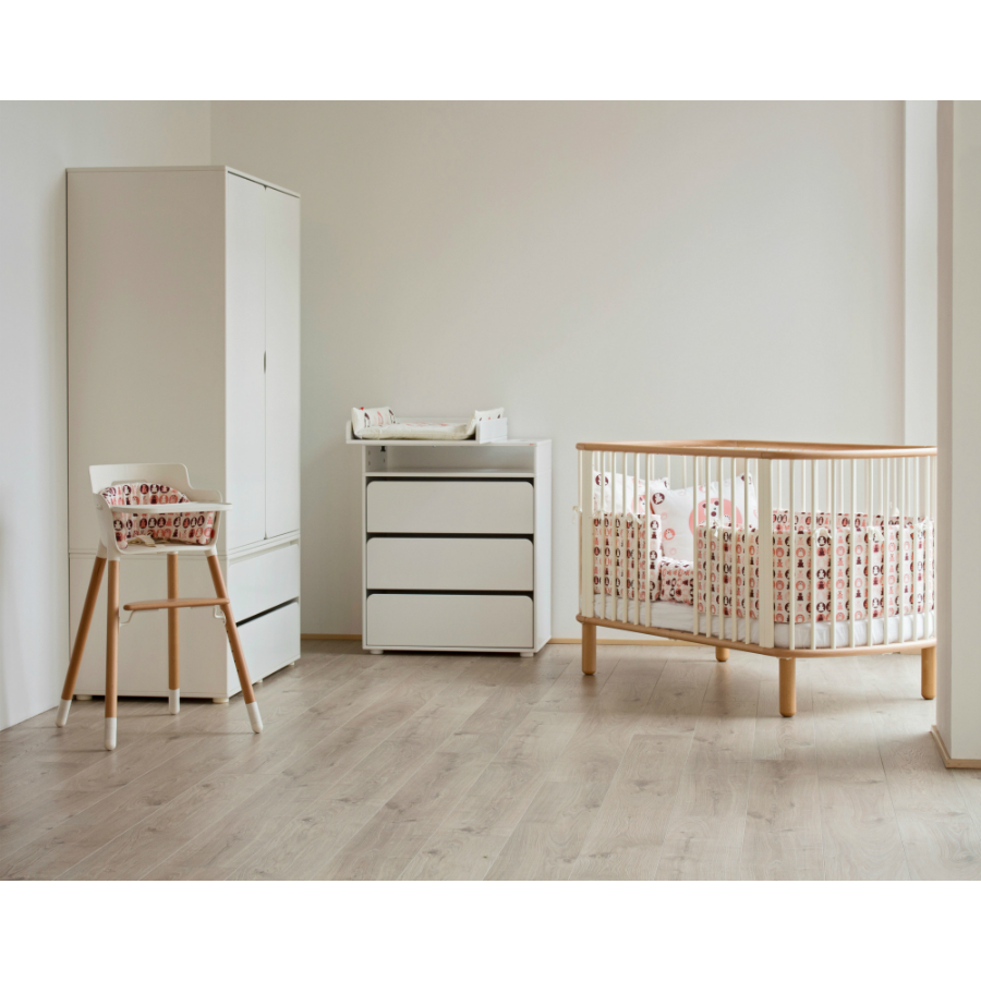Кроватка Flexa Baby, белая с лакированными ножками, 88х145х75 см 801780195 - Вид №2