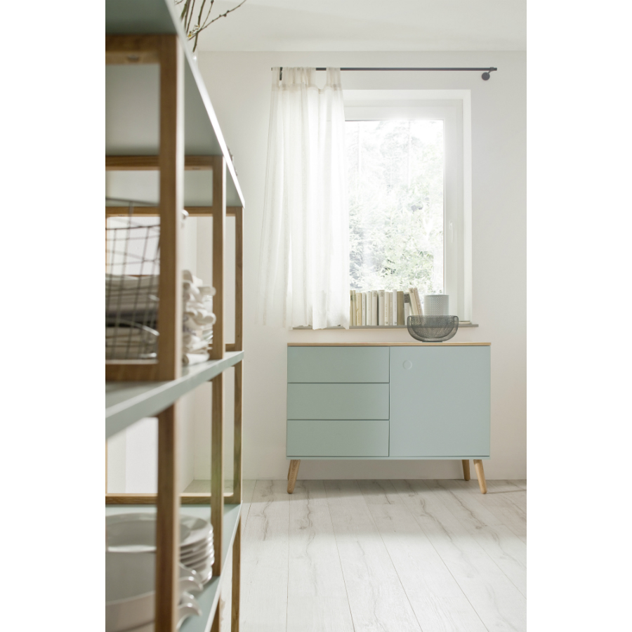 Сервант Tenzo Dot, 79х109х43 см, дуб, зеленый 1674676 - Вид №2