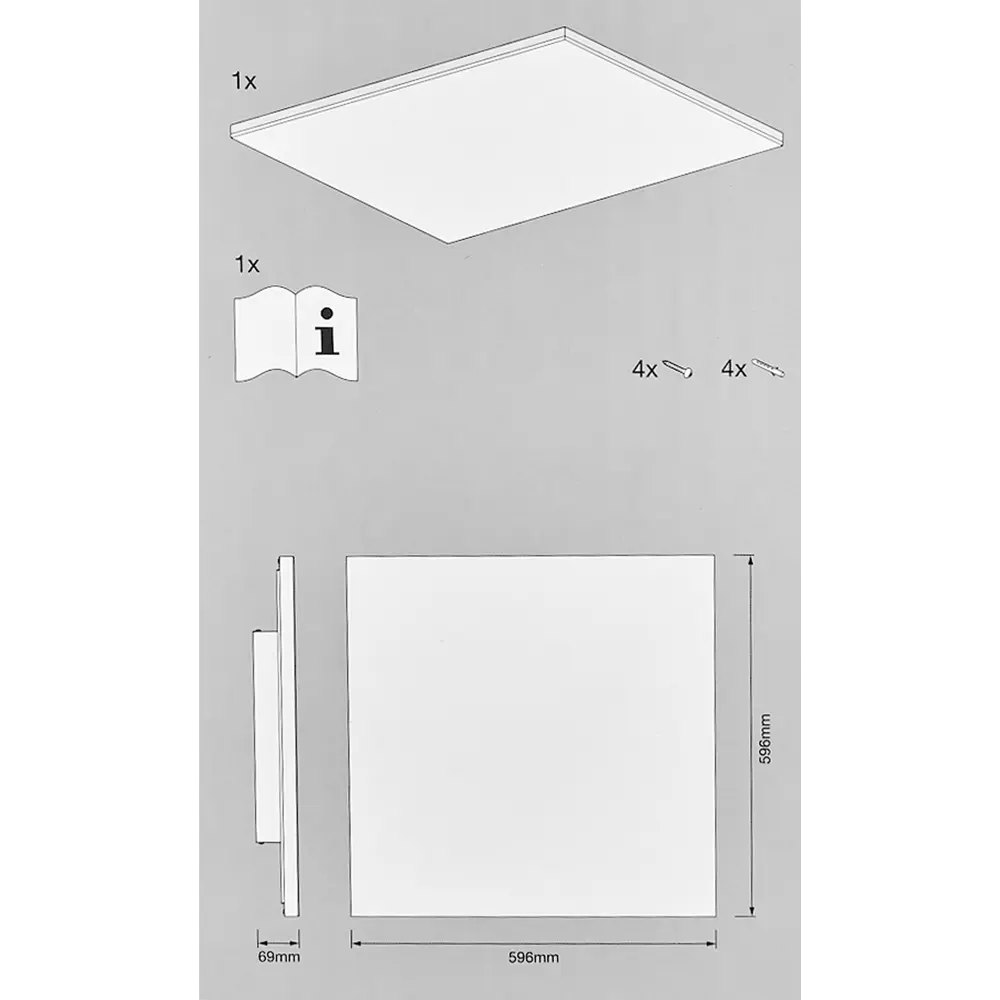 Безрамный накладной светильник WiFi 40 Вт IP20 RGBW, 60X60 мм, 3400 Лм 89139646 STLM-2083460 LEDVANCE  - Вид №19