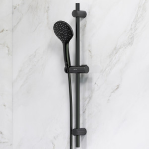 F0190022 душ.комплект: ручн.душ 1 ф-ция d 110 мм штанга 700 шланг 1 750 мм черный шт. AM.PM Gem