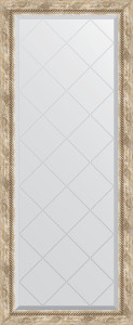BY 4134 Зеркало с гравировкой в багетной раме - прованс с плетением 70 mm EVOFORM Exclusive-G