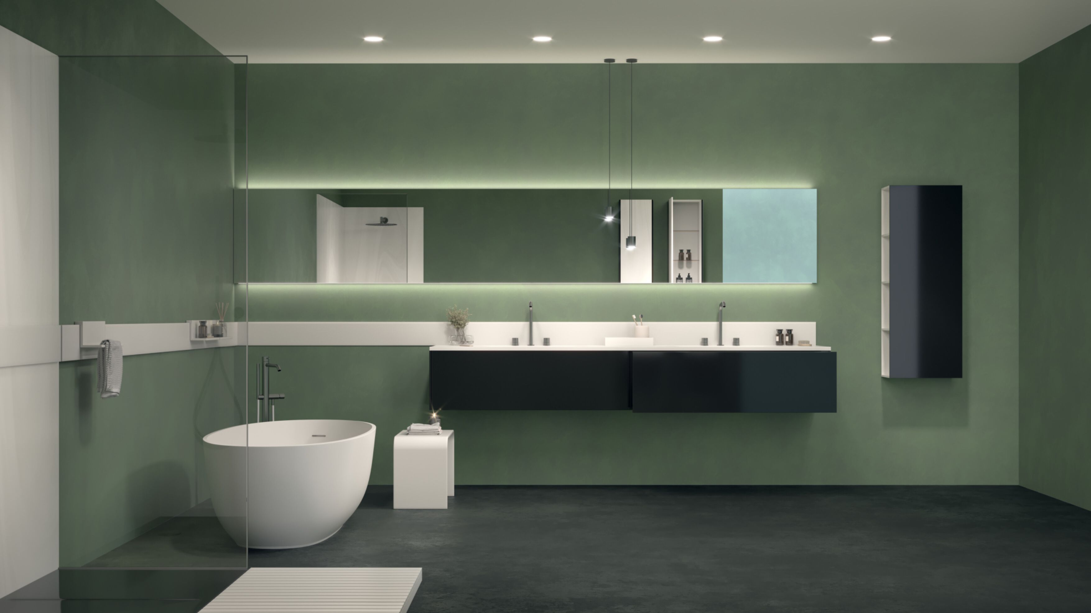 Овальная ванна в центре комнаты Corian® Acquapazza Corian ® elements ARCH-00114048 - Вид №4