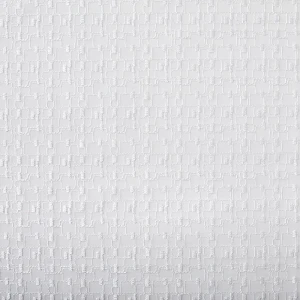 Тюль с вышивкой на сетке «Клеточки» 1 п/м 280 см цвет белый