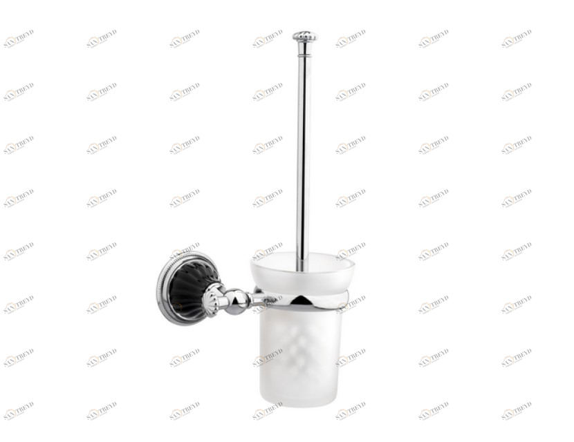 233584.N000.62 Подставка для ершика из черного фарфора Сатин никель Mestre Artica