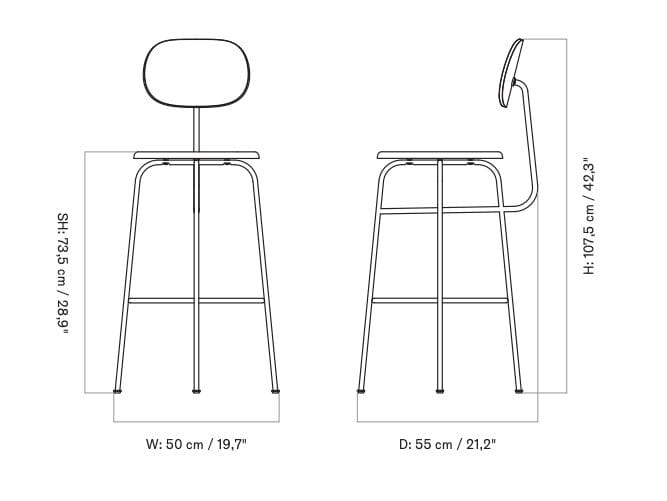 Стальной и деревянный барный стул Audo Copenhagen Afteroom ARCH-00145885 - Вид №8