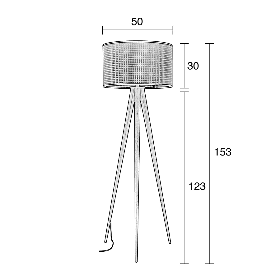 Лампа напольная Tripod Webbing Zuiver 5100063 - Вид №5