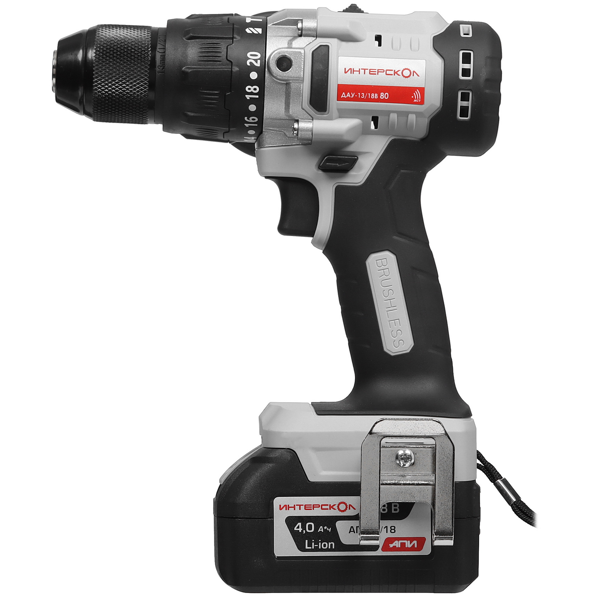 Дрель-шуруповерт Интерскол ДАУ 13/18В 80 АПИ 18V 9084839 STDN-0003500