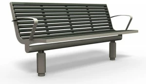 BENKERT BANKE Скамейка из нержавеющей стали и животное с подлокотниками Comfony