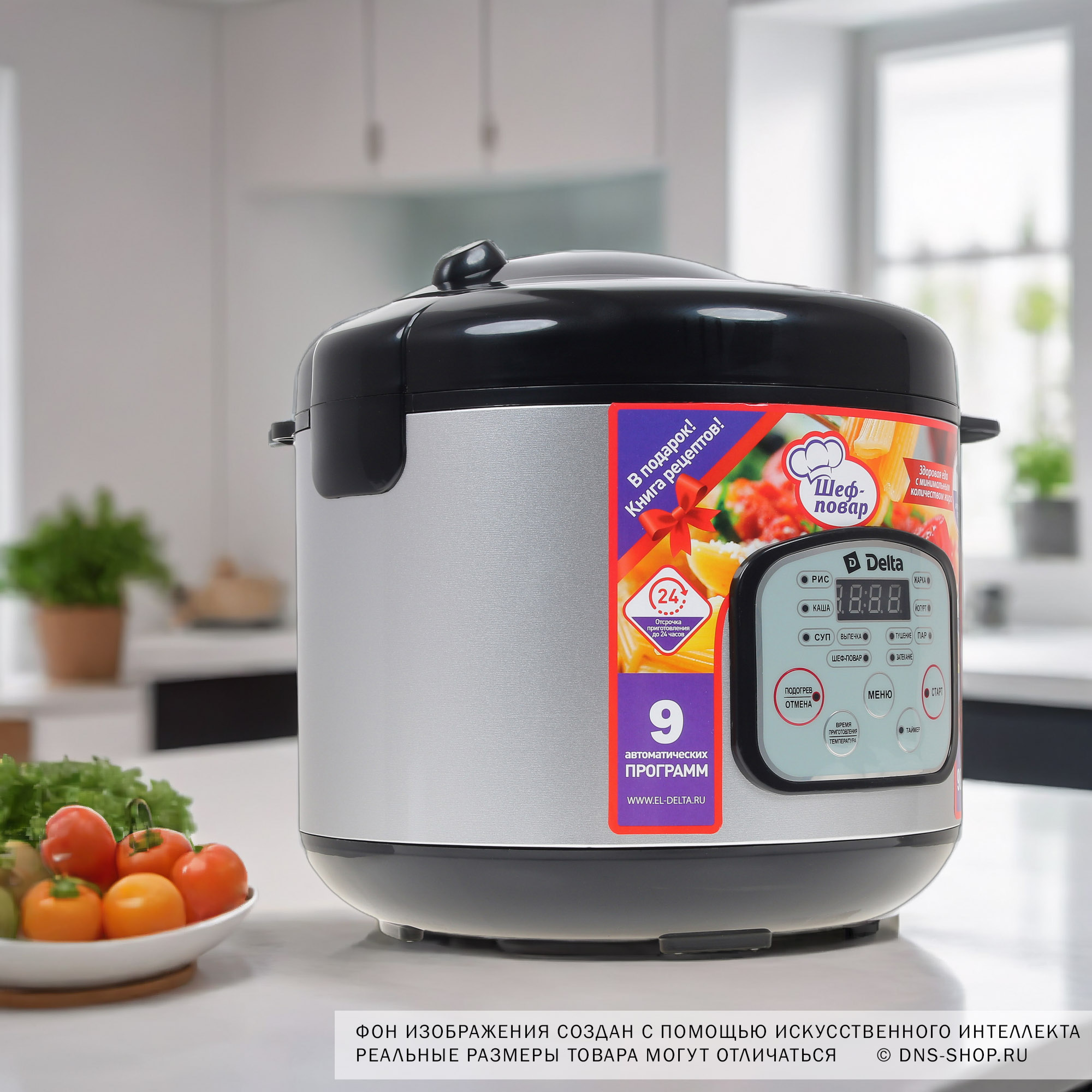 8100024 Мультиварка DELTA DL-6517 черный STDN-0140441 - Вид №9