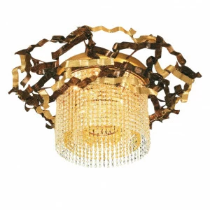 Потолочный светильник 6812/P5+1 V2416 от MM Lampadari MM LAMPADARI ДИЗАЙНЕРСКИЕ 244056 Коричневый;прозрачный