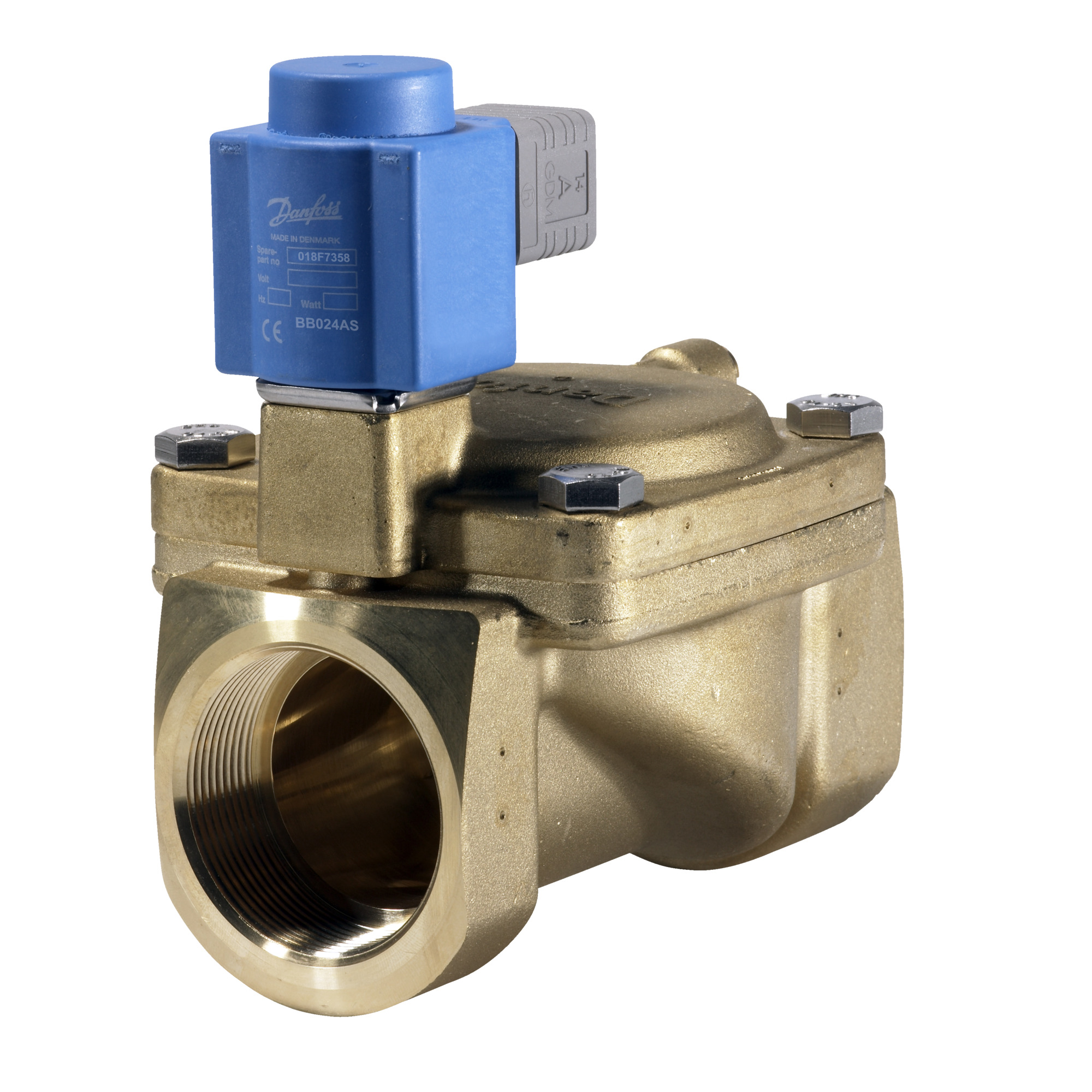 Danfoss EV220B — двухходовые электромагнитные клапаны для общей промышленности Эл.магнитный клапан ДУ40 с катушкой 220В 032U458531  - Вид №51