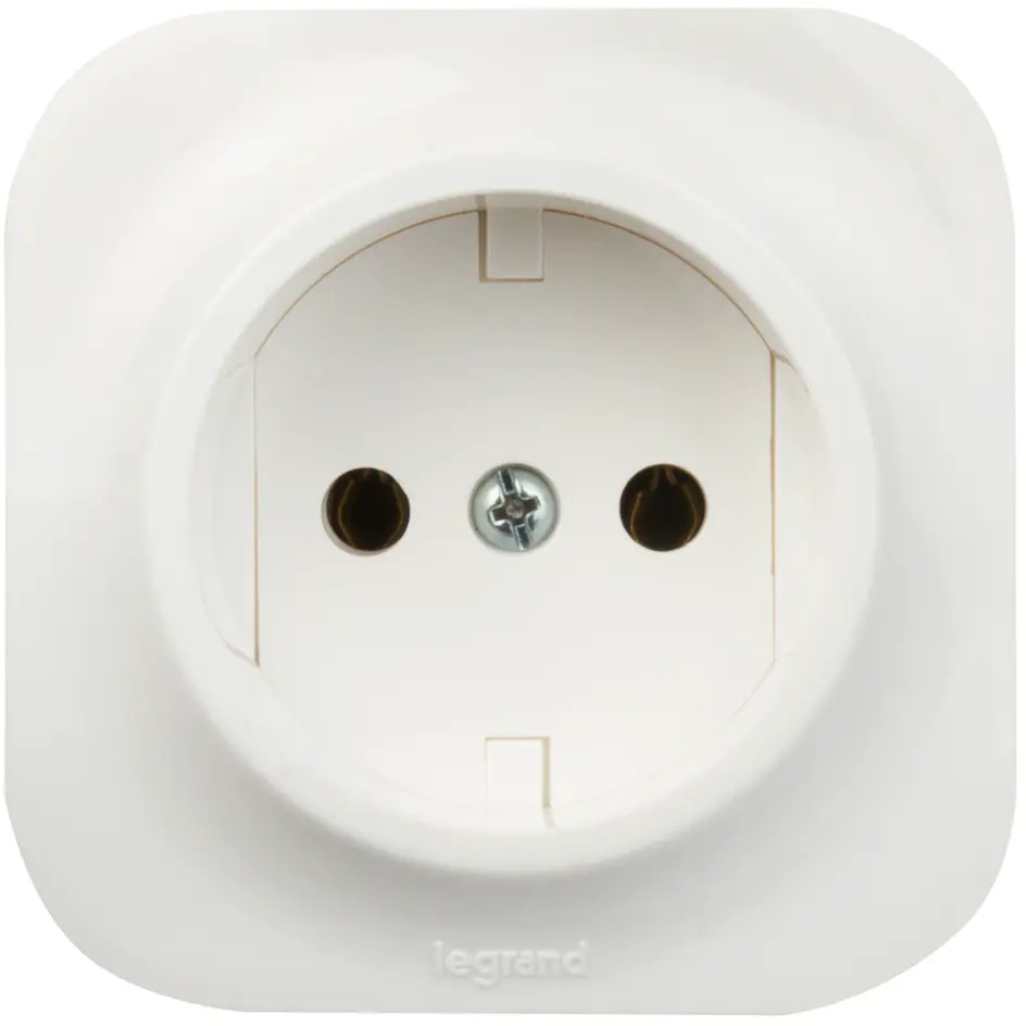 Розетка Legrand Quteo для открытой проводки без заземления 16150290
