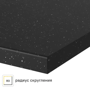 Столешница Найт 120x80x2 см искусственный камень цвет чёрный 83729635 STLM-2152516