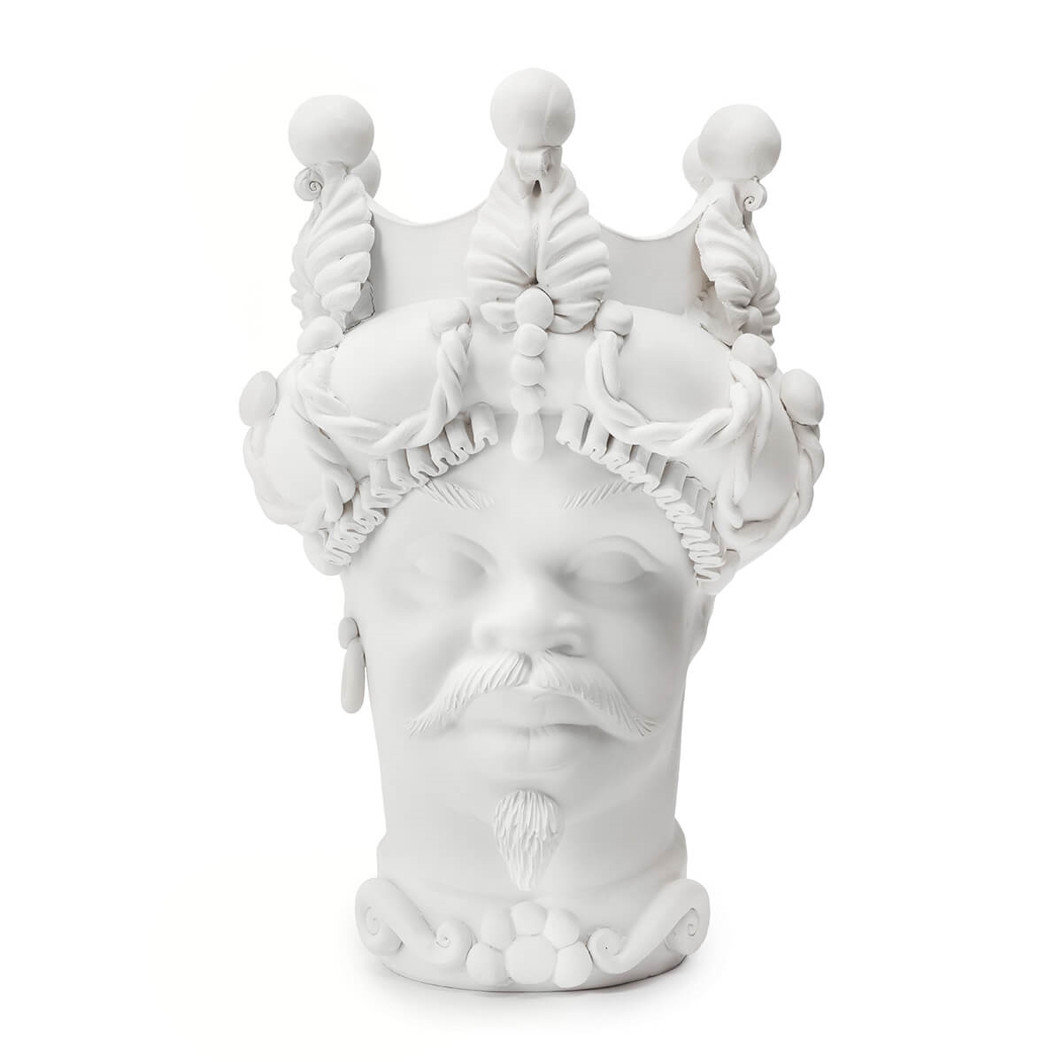 200946-10 ABHIKA ВАЗА MORO MAN BAROQUE WHITE  - Вид №3