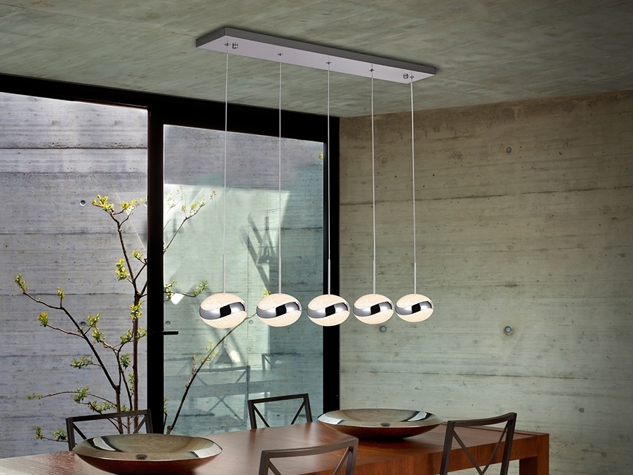 086507 Подвесной светильник LED 5L хром Schuller Lipse 