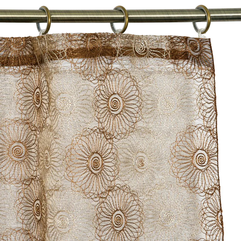 Тюль на ленте «Одуванчик», 150х270 см, орнамент, цвет коричневый ТОРГОВЫЙ ДОМ ТЕКСТИЛЬ STLM-2009888 - Вид №4