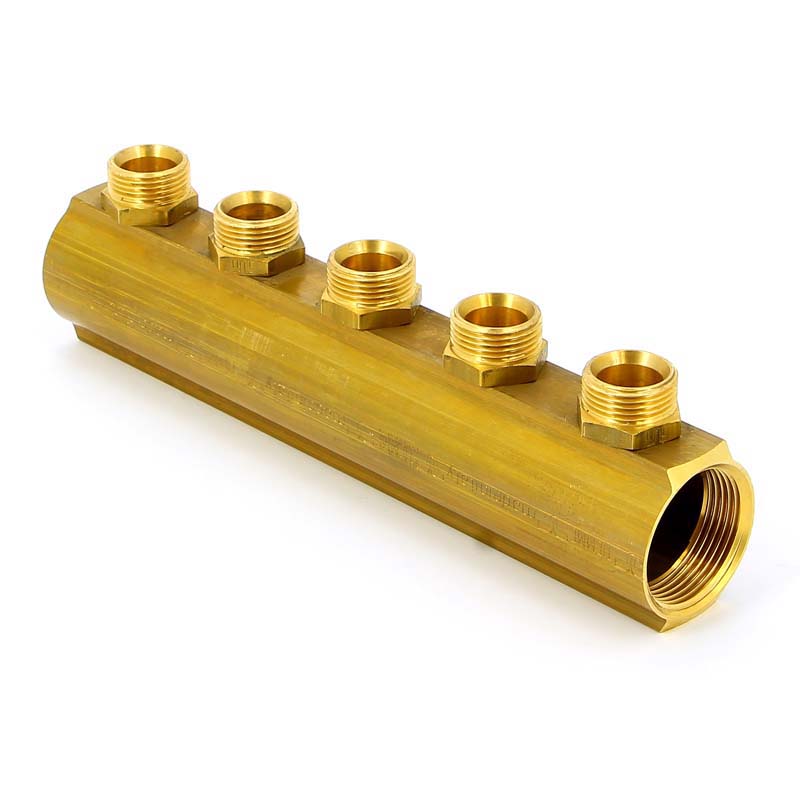 Коллектор ВВ 1"1/4 магистральный TIEMME 5 выходов 3/4"ЕК 50мм 1970044 - Вид №1