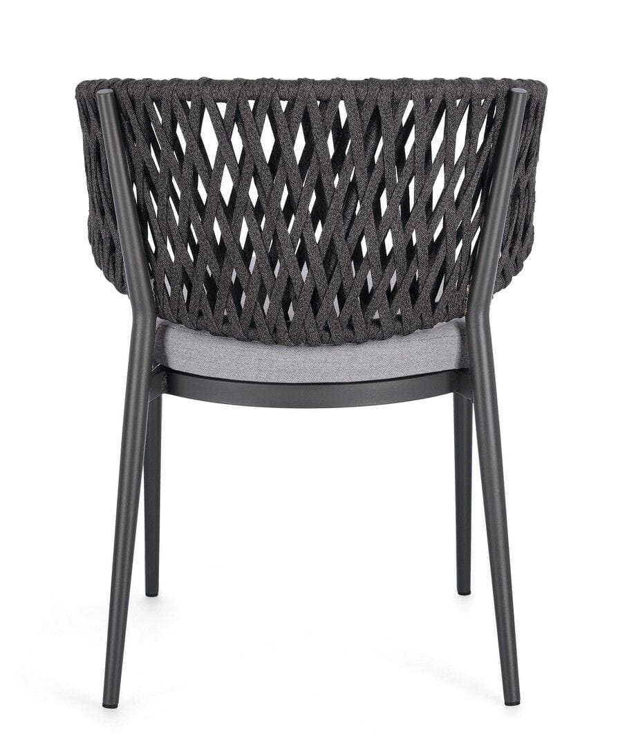 Веревочный и алюминиевый садовый стул BIZZOTTO NOELIA ARCH-00084797 - Вид №3