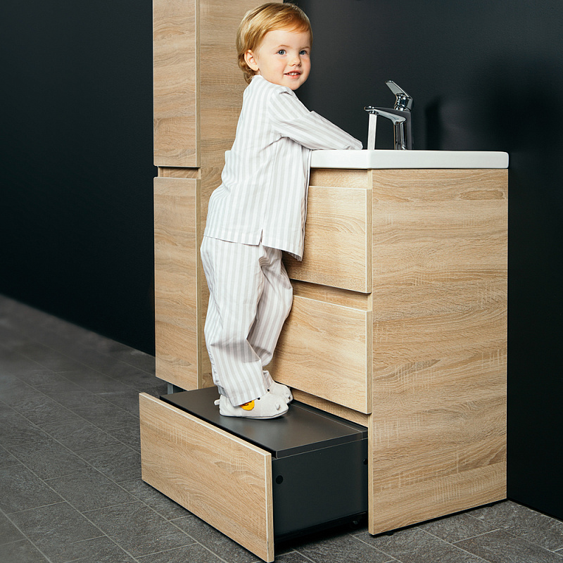 M91FSX0752GM База под раковину напольная 75 см 3 ящика графит матовый AM.PM Gem S  - Вид №4