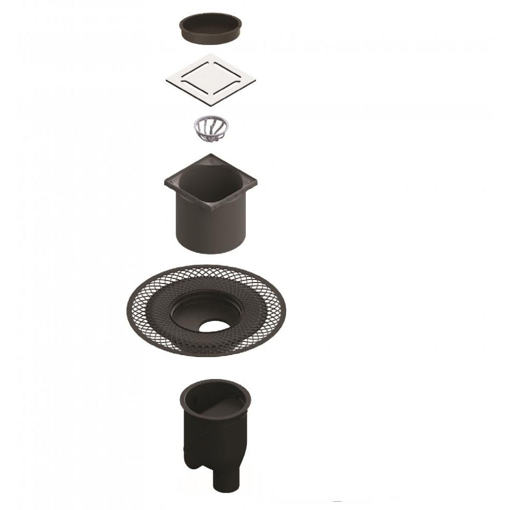 090059 Трап водосток PLATZ Norma 150х150  Berges PLATZ Uno  - Вид №4