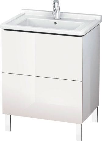 LC660802121 L-Cube Тумбочка напольная Орех темный декор Duravit - Вид №1