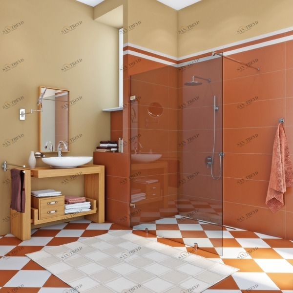 Душевая перегородка в нишу 110x200 GK-861NBITL стекло прозрачное 6 мм GUTEWETTER TREND DOOR 110X200GK861NBITL