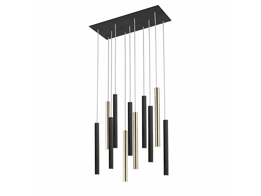 085363 Подвесной светильник 11L черный/золотой DIM Schuller Varas 
