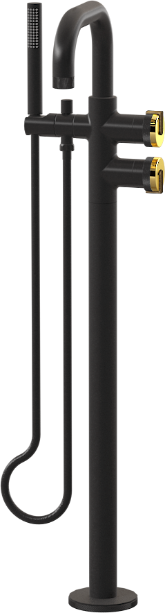 E-11557-R1AU-L1VBB-BK Смеситель напольный отдельностоящий (внешняя часть) GRAFF MOD+